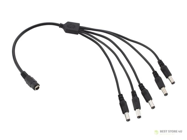 5830# LED-strimmelstik DC-fatning 2,1/5,5 -5 ben
