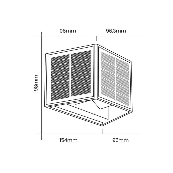 SOLAR VÆGLAMPE VINGER 50LM 3000K