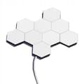 Miniatyrbillede 9 af 11: SÆT MED 8 LED VÆGLAMPER HEXAGON HEXAGON HVID TOUCH Quantum