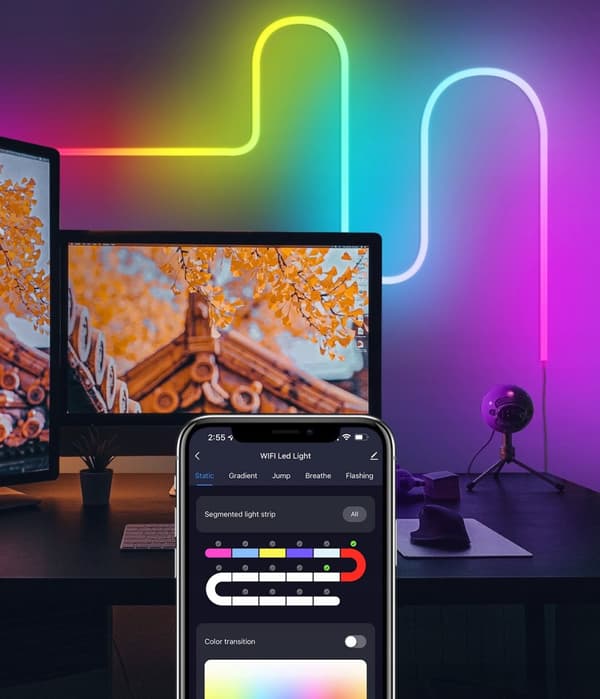 LED-STRIP Bluetooth Tuya 16 millioner FARVER FARVENUEFORMAT