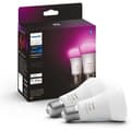 Miniatyrbillede 1 af 6: Philips Hue White & Color Ambiance, E27 tilsluttet LED-pære, 75W ækvivalent, 1100 lumen, Bluetooth-kompatibel, pakke med 2 stk.