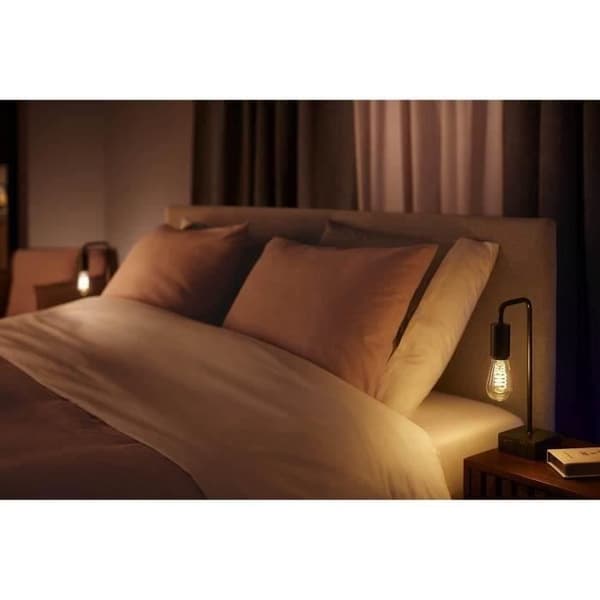 Philips Hue White Ambiance, E27 Filament ST64 Connected LED-pære, Bluetooth-kompatibel, fungerer med Alexa, Google og HomeKit