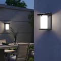 Miniatyrbillede 6 af 6: Sæt med 2 solcelledrevne spotlights - LUMISKY - LUSTY - H18 cm - Væglampe med bevægelsessensor - Hvid LED