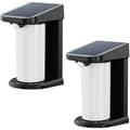 Miniatyrbillede 1 af 6: Sæt med 2 solcelledrevne spotlights - LUMISKY - LUSTY - H18 cm - Væglampe med bevægelsessensor - Hvid LED