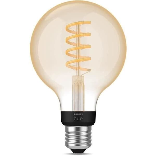 Philips Hue White Ambiance, E27-filament G93 Globe Smart LED-lampa, Bluetooth, Fungerar med Alexa, Google Home och Homekit