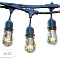 Pikkukuva 1 / 3: Ulkokäyttöön tarkoitettu valosarja - LUMISKY - MAFY 20 LIGHT - 10 m - 20 vintage-polttimoa - E27 - lämmin valkoinen LED