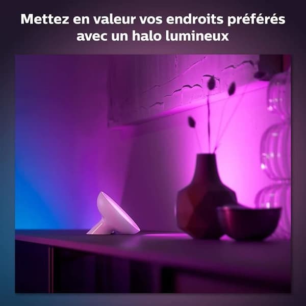 Philips Hue White & Color Ambiance, Bloom-lamppu, musta, Bluetooth-yhteensopiva, toimii Alexan, Googlen ja HomeKitin kanssa