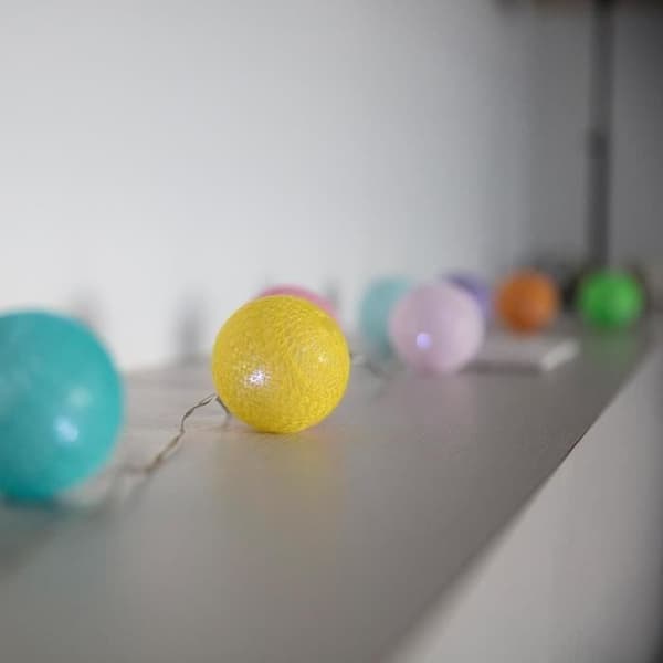 Solcellelyskæde - LUMISKY - MIMY COLORS SOLAR - 3,80 m - Vatrondeller - 10 pærer - Varm hvid LED