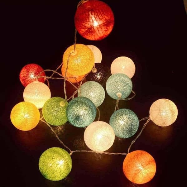 Solcellelyskæde - LUMISKY - MIMY COLORS SOLAR - 3,80 m - Vatrondeller - 10 pærer - Varm hvid LED