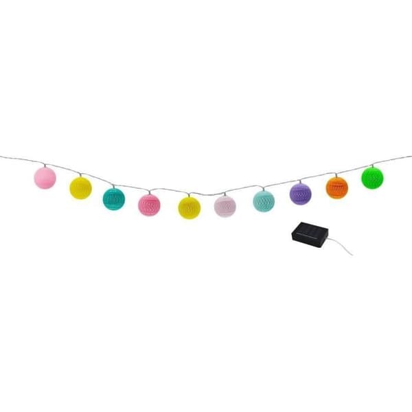 Solcellelyskæde - LUMISKY - MIMY COLORS SOLAR - 3,80 m - Vatrondeller - 10 pærer - Varm hvid LED