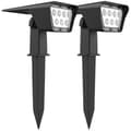Pikkukuva 1 / 6: 2 aurinkokennovalaisimen setti, 2 yhdessä, kiinnitettäväksi tai liimaattavaksi - LUMISKY - CURTIS - K31,5 cm - valkoinen LED