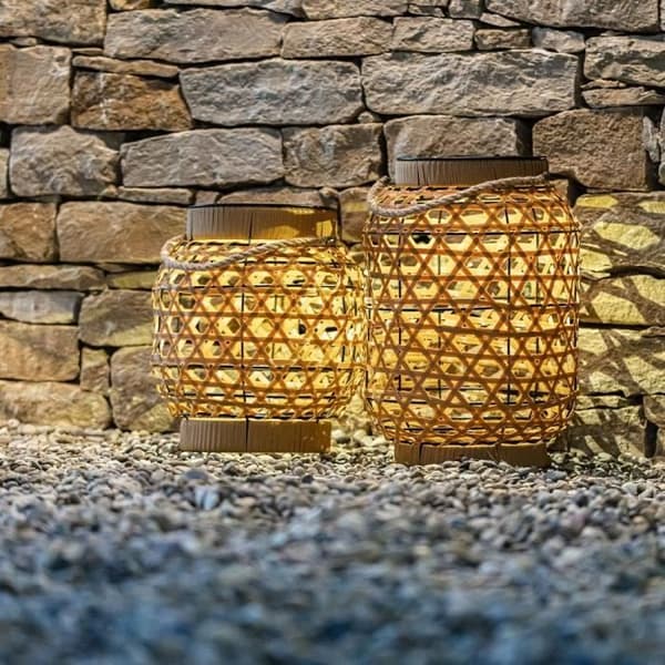 Koristeellinen aurinkokennolyhty - LUMISKY - CAPRI SMALL - K32 cm - Polyeteeni - Lämmin valkoinen LED