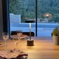 Miniatyrbild 2 av 5: Sladdlös bordslampa - LUMISKY - ROBY - H30 cm - Aluminium Touch - Mörkgrå - LED