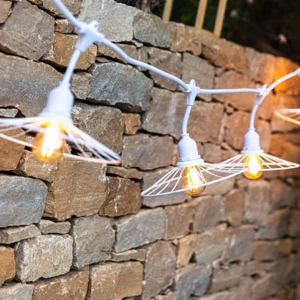 Udendørs lyskæde - LUMISKY - CHIC WHITE LIGHT - 6 m - 10 pærer - E27 - varm hvid LED