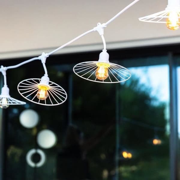 Udendørs lyskæde - LUMISKY - CHIC WHITE LIGHT - 6 m - 10 pærer - E27 - varm hvid LED