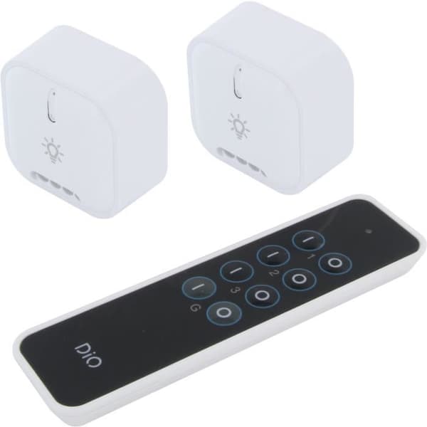 Sæt med 2 belysningsmoduler og fjernbetjening - DIO CONNECTED HOME - 54856 - 1000W - DiO 1.0