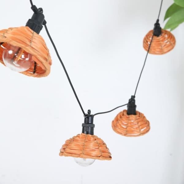 Utomhusbelysningsgirlang - LUMISKY - COTTAGE - 5,70 m - 10 transparenta glober - Varmvit LED