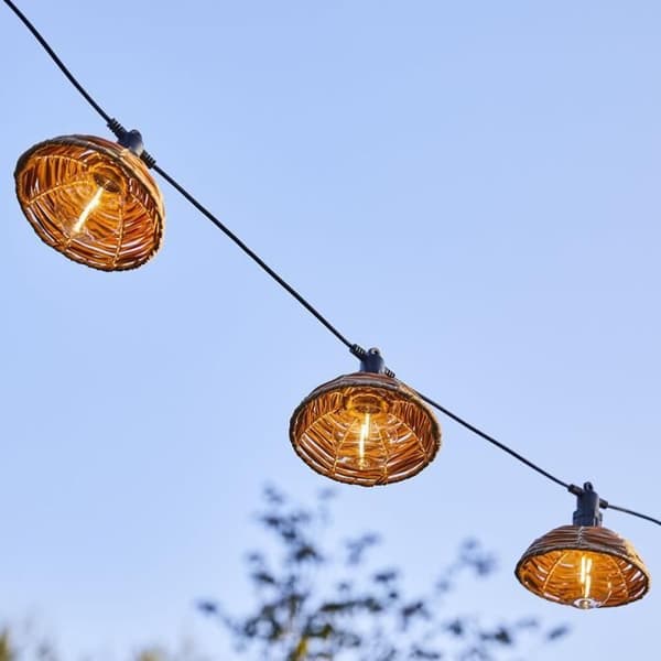 Utomhusbelysningsgirlang - LUMISKY - COTTAGE - 5,70 m - 10 transparenta glober - Varmvit LED