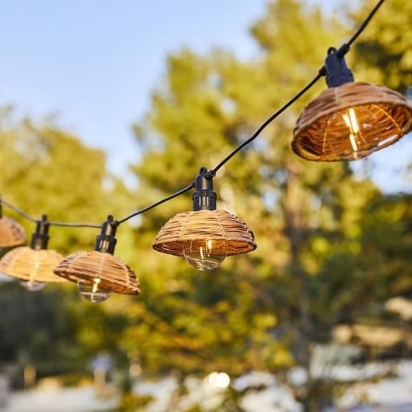 Utomhusbelysningsgirlang - LUMISKY - COTTAGE - 5,70 m - 10 transparenta glober - Varmvit LED