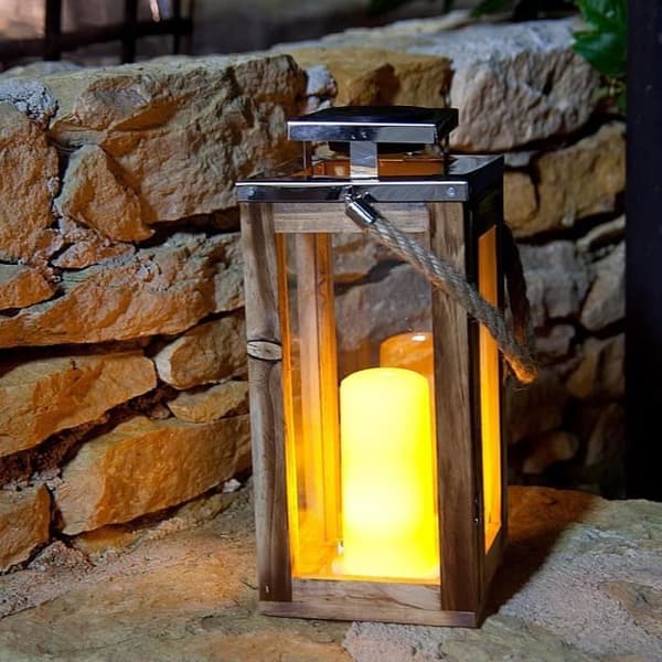 Solcellslykta - LUMISKY - OAKY - Ljuseffekt - Varmvit LED