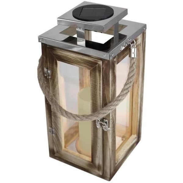 Solcellslykta - LUMISKY - OAKY - Ljuseffekt - Varmvit LED