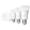 Miniatyrbild 1 av 6: PHILIPS Hue White startpaket 9,5W smart LED-lampa - E27 x3 och Hue-fjärrkontroll