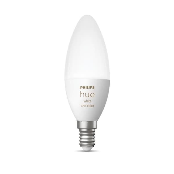 PHILIPS Hue White & Color Ambiance - Smart LED-lampa med låga E14 - 5,5 W - Bluetooth-kompatibel