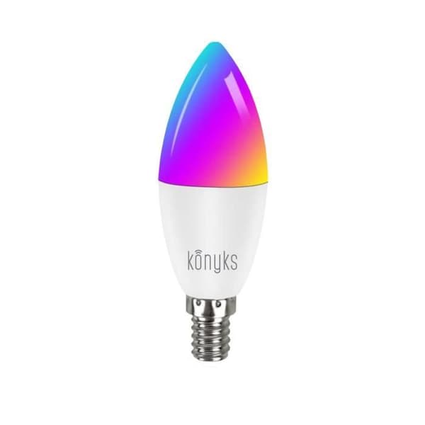 Wi-Fi + BT Smart LED-pære, E14 LED, justerbare farver + hvid - Konyks Antalya E14 Max Easy