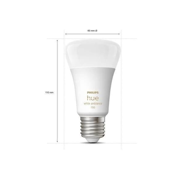 Kit Start LED - ansluten LED Philips Hue Vit - 10.5W - Lot 2 E27 - Hue Fjärrkontroll