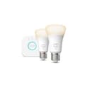 Miniatyrbillede 1 af 4: PHILIPS Hue White - Starterkit smart LED-pære - 9,5W - E27 - Pakke med 2