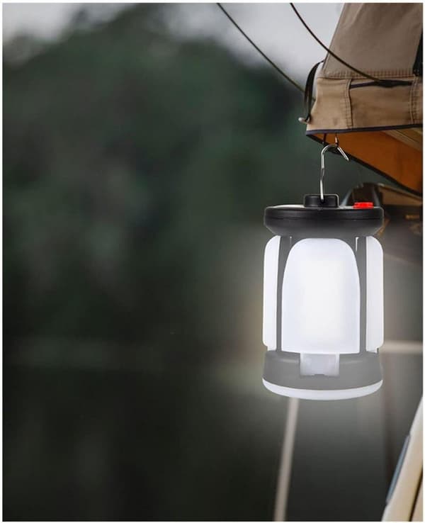Bomclap Solar Folding Camping Lantern 3 Blade - USB-opladning & IP65 Robust Udendørs Lanterne til Camping, Nødbelysning og Markedsboder