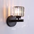 Miniatyrbillede 7 af 7: Bomclap krystal væglampe med trefarvet lys, moderne vægbelysning til stue og gang, glaslampekegler, sort, E27 (inklusive lampe)