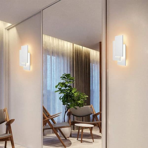 Bomclap LED Vägglampa 12W 1920LM Varmvit 3000K, Modern Inomhusbelysning för Sovrum & Hall, Ej Dimmbar