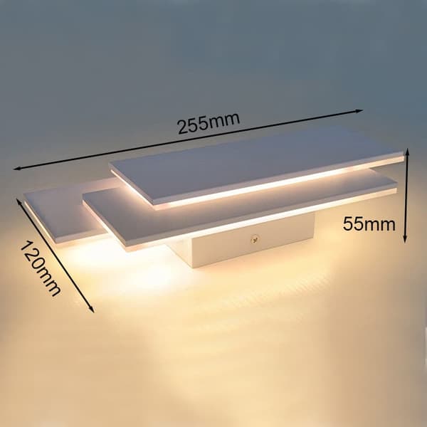 Bomclap LED Vägglampa 12W 1920LM Varmvit 3000K, Modern Inomhusbelysning för Sovrum & Hall, Ej Dimmbar