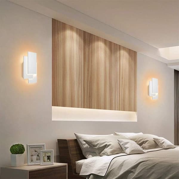 Bomclap LED Vägglampa 12W 1920LM Varmvit 3000K, Modern Inomhusbelysning för Sovrum & Hall, Ej Dimmbar
