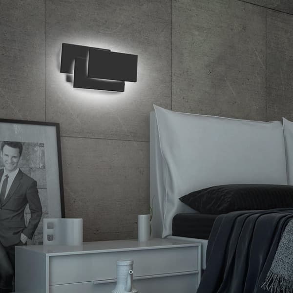 Bomclap Kraftfull LED Vägglampa 12W Kallvitt 4000K, Modern Belysning för Hall & Sovrum, Väggmonterad