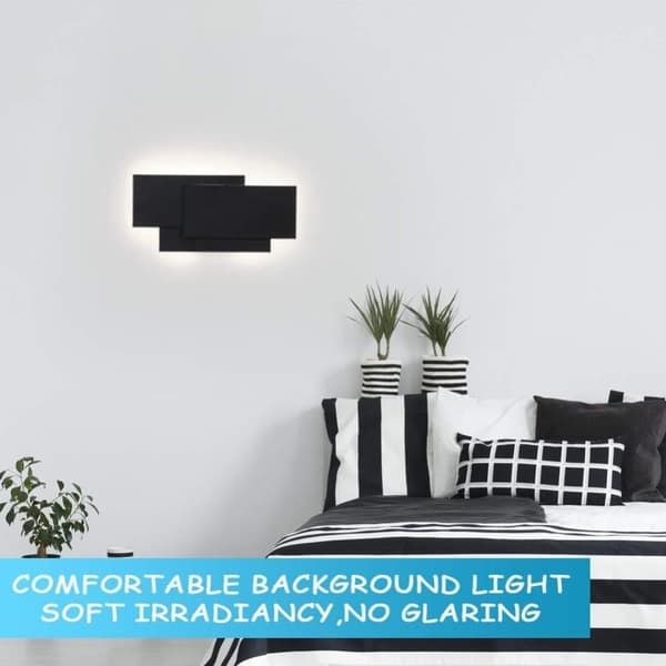 Bomclap Kraftfull LED Vägglampa 12W Kallvitt 4000K, Modern Belysning för Hall & Sovrum, Väggmonterad