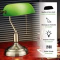 Miniatyrbillede 3 af 7: Bomclap Grøn Antik Bænklampe UL-godkendt, Messing Detaljer & Lynlås, E27 Bibliotekslampe til Kontor/Studierum
