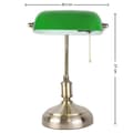 Miniatyrbillede 7 af 7: Bomclap Grøn Antik Bænklampe UL-godkendt, Messing Detaljer & Lynlås, E27 Bibliotekslampe til Kontor/Studierum