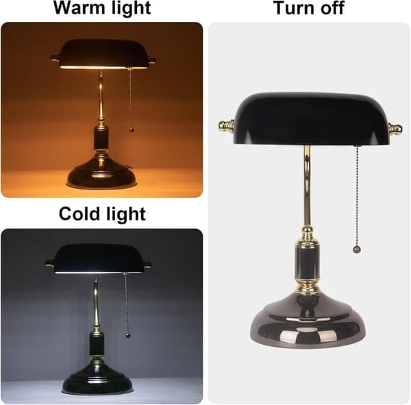 Bomclap Classic Bænklampe med Lynlås, Sort Isvaffel & Guld/Sort E27 Mount, Kontorbelysning til Klaver/Studierum