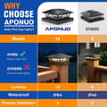 Pikkukuva 6 / 6: Bomclap 6x6 Pole Capsule Light 4-Pack - 2 tilaa IP65 4x4/5x5/6x6 puulle/vinyylille, automaattinen päälle/pois, terassi ja puutarha
