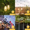 Miniatyrbillede 5 af 8: Bomclap 11m Solar Flood Lights med fjernbetjening - Vandtæt dæmpbar udendørs belysning 30 + 1 LED ST38 3 tilstande til baghaven