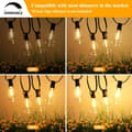 Miniatyrbillede 6 af 8: Bomclap 11m Solar Flood Lights med fjernbetjening - Vandtæt dæmpbar udendørs belysning 30 + 1 LED ST38 3 tilstande til baghaven