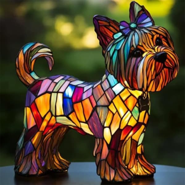 Bomclap - Hundlampa i resin, mysigt belysning för hemmet. Söt 3D-hund bordslampa/nattlampa med USB, perfekt inredning & present