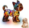 Miniatyrbild 1 av 2: Bomclap - Hundlampa i resin, mysigt belysning för hemmet. Söt 3D-hund bordslampa/nattlampa med USB, perfekt inredning & present