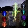 Miniatyrbillede 6 af 8: Bomclap frøer statue solcelle havedæksler, harpiksfrøer figurer og farveskiftende optisk fiber solbelysning, udendørs dekoration til altan