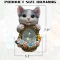 Miniatyrbillede 5 af 8: Bomclap Solar Garden Statue Udendørs Kat Statue Boligindretning, Solar Lights Udendørs Vandtæt, Havedekoration til Race, Terrasse, Altan, Have