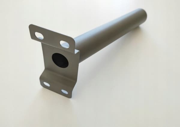 Gadelampeholder Metalmast 48mm Grå Stål