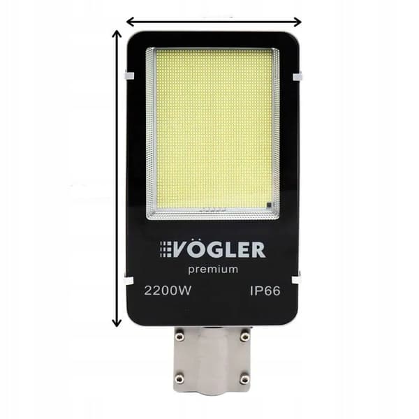 TEHOKAS LED-AURINKOVALAISIN 2200 W HÄMÄRÄTUNNISTIMELLÄ KATULLA VOGLER VÖGLER VP