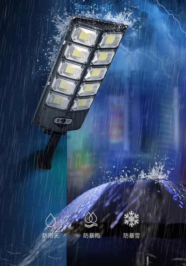 LED-AURINKOVALAISIN LIIKE- JA HÄMÄRÄTUNNISTIMELLA 1000 W KAUKOSÄÄTIMEN PIDIKE STREET
